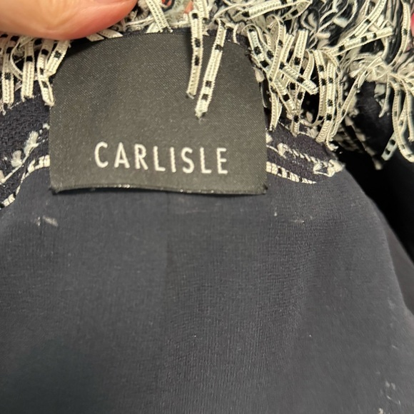 Carlisle Chic Black and White Tweed Silk Lined Jacket Size 8 - Picture 7 of 12